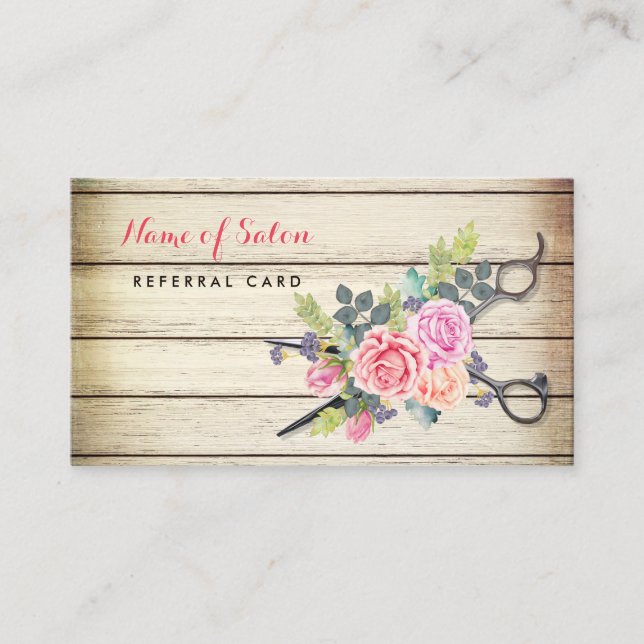 Rustic Salon Referral Card (Front)