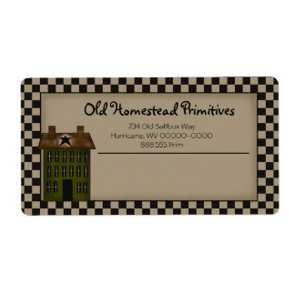 Rustic Saltbox House Custom Business Shipping Label