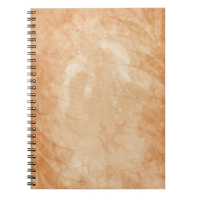 Rustic Sandstone Grunge Oak Leaves Notebook (Front)