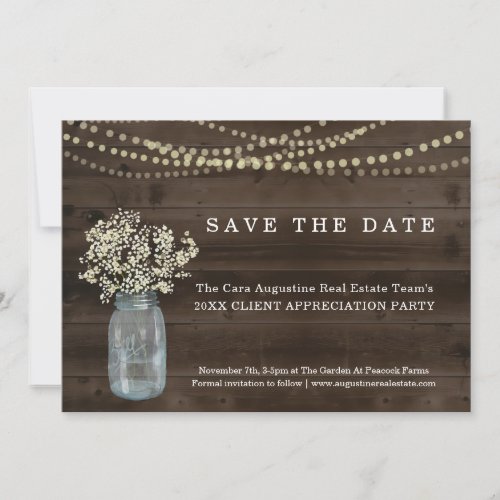 Rustic Save the Date Announcement