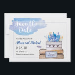 Rustic Save the Date Card<br><div class="desc">Weathered crates of bright spring flowers painted in watercolors.</div>