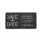 Rustic Save the Date Chalkboard Return Address