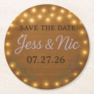Rustic Save the Date Coasters – Jess & Nic 07 27 2