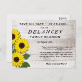 Rustic Save the Date Family Reunion Postcard (Front/Back)
