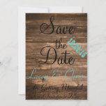 Rustic Save The Date Invitation at Zazzle