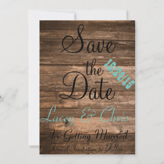 Rustic Save the Date Invitation
