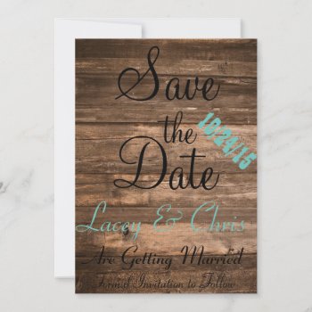 Rustic Save The Date Invitation by SweetBees at Zazzle