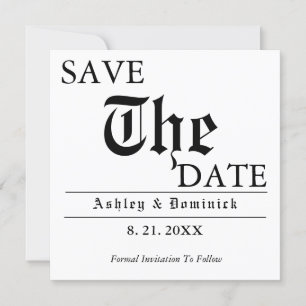Rustic Save The Date Wedding Invitation Card