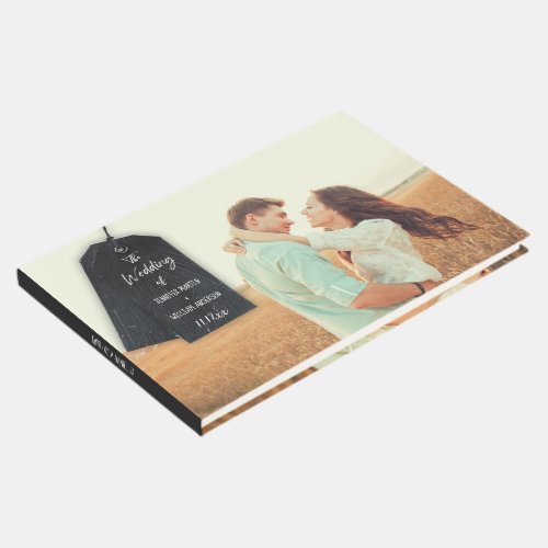 Rustic Scrapbook Custom Photo Wedding Guest Book