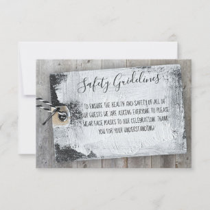 Rustic Scrapbook Safety Message Enclosure Card