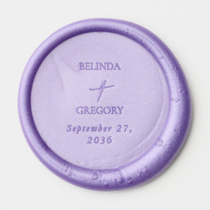 Rustic Script Calligraphy Invitation Wedding Wax Seal Sticker