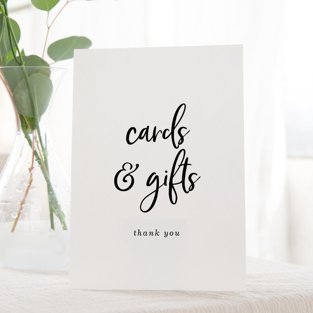 Rustic Script Cards and Gifts Pedestal Sign (Creator Uploaded)