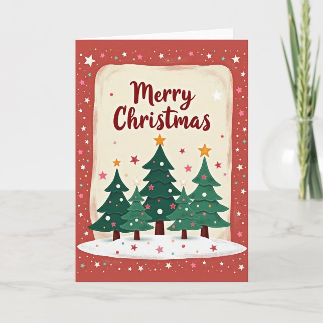 Rustic Script Christmas Card (Front)