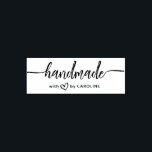 rustic script handmade self-inking stamp<br><div class="desc">lovely script design with rustic script and personalized text details.</div>