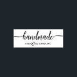 rustic script handmade self-inking stamp<br><div class="desc">lovely script design with rustic script and personalized text details.</div>