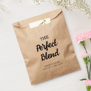 Rustic Script Perfect Blend Wedding Bridal Shower  Favor Bag