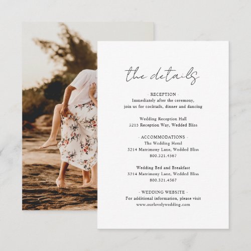 Rustic Script Photo Modern Wedding
