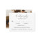Rustic Script Photo Modern Wedding Mini RSVP Card