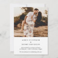 Rustic Script Photo Modern Wedding Reception Invitation | Zazzle
