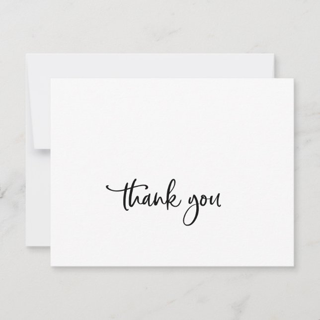 Rustic Script Thank You Card (Front)