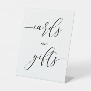 Rustic Script Wedding Cards & Gifts Tabletop Sign