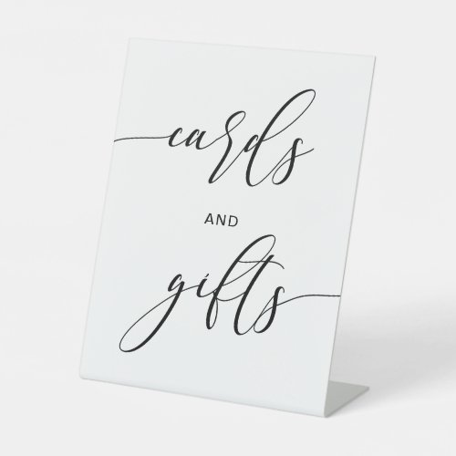 Rustic Script Wedding Cards  Gifts Tabletop Sign