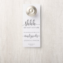 Rustic Script Wedding Door Hanger Do Not Disturb Rustic Script Wedding Door Hanger Do Not Disturb