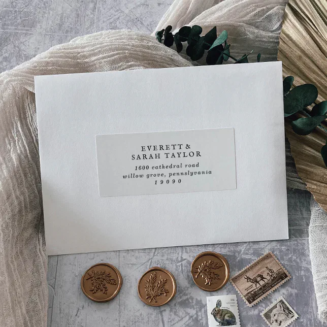 Rustic Script Wedding Guest Address Labels | Zazzle