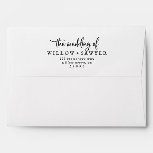 Rustic Script Wedding Invitation Envelope