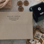 Rustic Script Wedding Return Address Self-inking Stamp