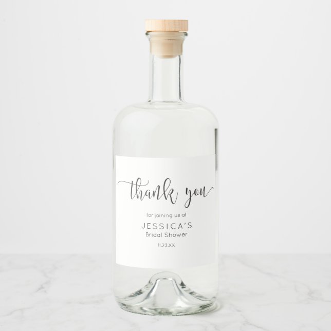 Rustic Script Wine Bottle Label (Front)