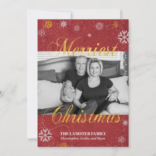 Rustic Scripted Merry Christmas Card