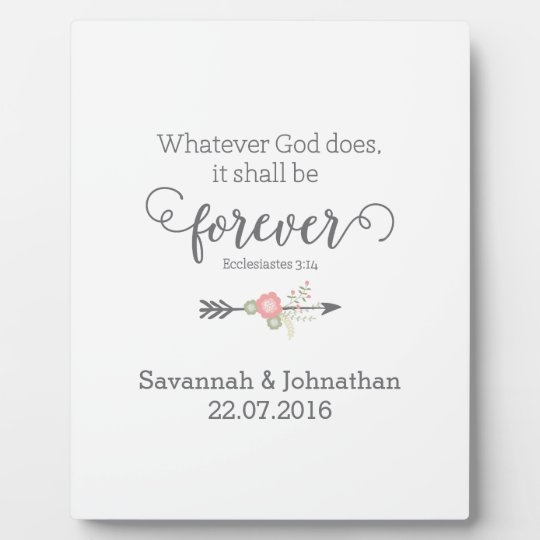 Rustic Scripture Christian Art Wedding Gift Plaque | Zazzle.com