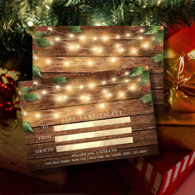 Rustic Seasonal Country Corporate Mistletoe Light  (Rustic Seasonal Country Corporate Mistletoe Light #zazzlemade #mistletoe #christmas #newyear #lights)
