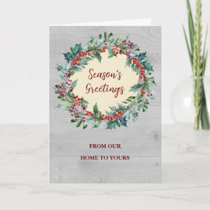 Rustic Season's Greetings Christmas Card