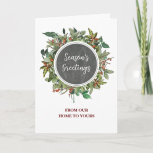 Rustic Season's Greetings Christmas Card