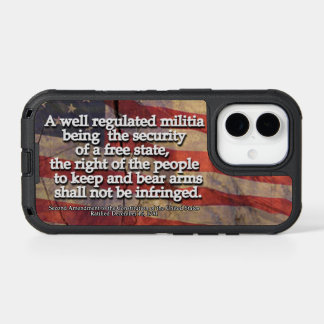 Rustic Second Amendment Typography US Flag iPhone 17 Case