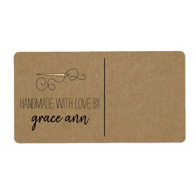 Rustic Sewing | Needle Kraft Custom Shipping  Label (Front)