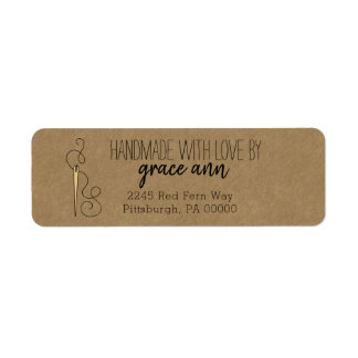 Rustic Sewing | Needle Kraft Return Address Label