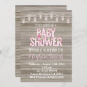 Rustic Shabby Chic Baby Shower Invitation (Front/Back)