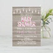 Rustic Shabby Chic Baby Shower Invitation (Standing Front)