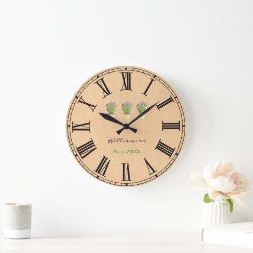 Rustic Shabby Chic Family Established In Large Clock