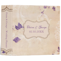 Rustic Shabby Chic Purple Vintage Wedding Planner Binder