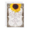Rustic Shabby Sunflower Swirls Wedding Invitation
