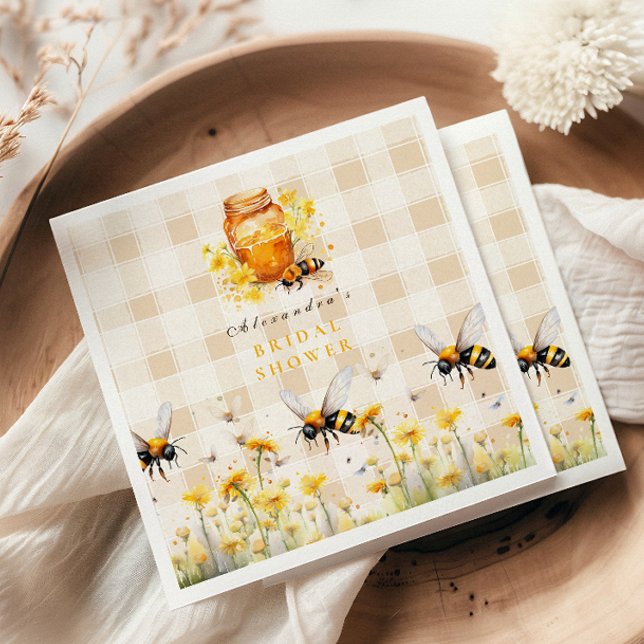  Rustic She Found Her Honey Bridal Napkins (Creator Uploaded)