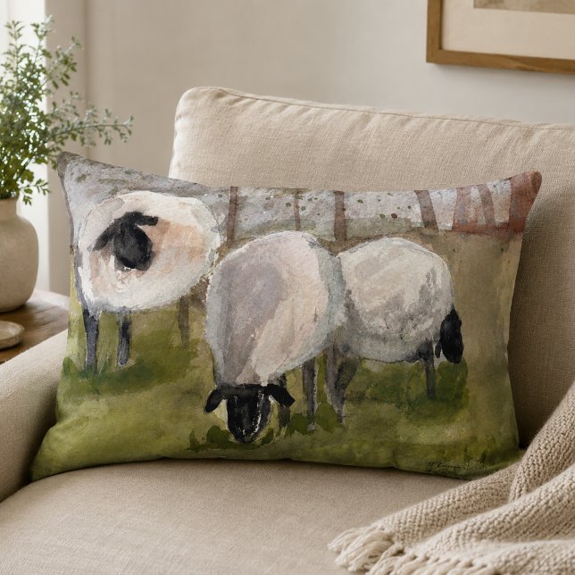 Rustic Sheep Accent Pillow (Rustic Sheep Pillow)