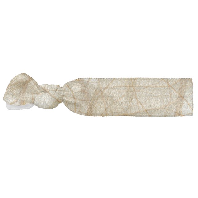 Rustic Sheer Cream Lace Leaves Hair Tie (Left)