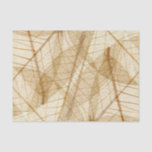 Rustic Sheer Cream Lace Leaves Tissue Paper