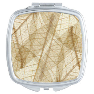 Rustic Sheer Cream Lace Leaves Vanity Mirror