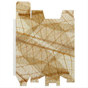 Rustic Sheer Cream Lace Leaves Wine Gift Box